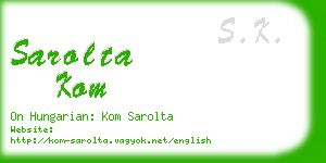 sarolta kom business card